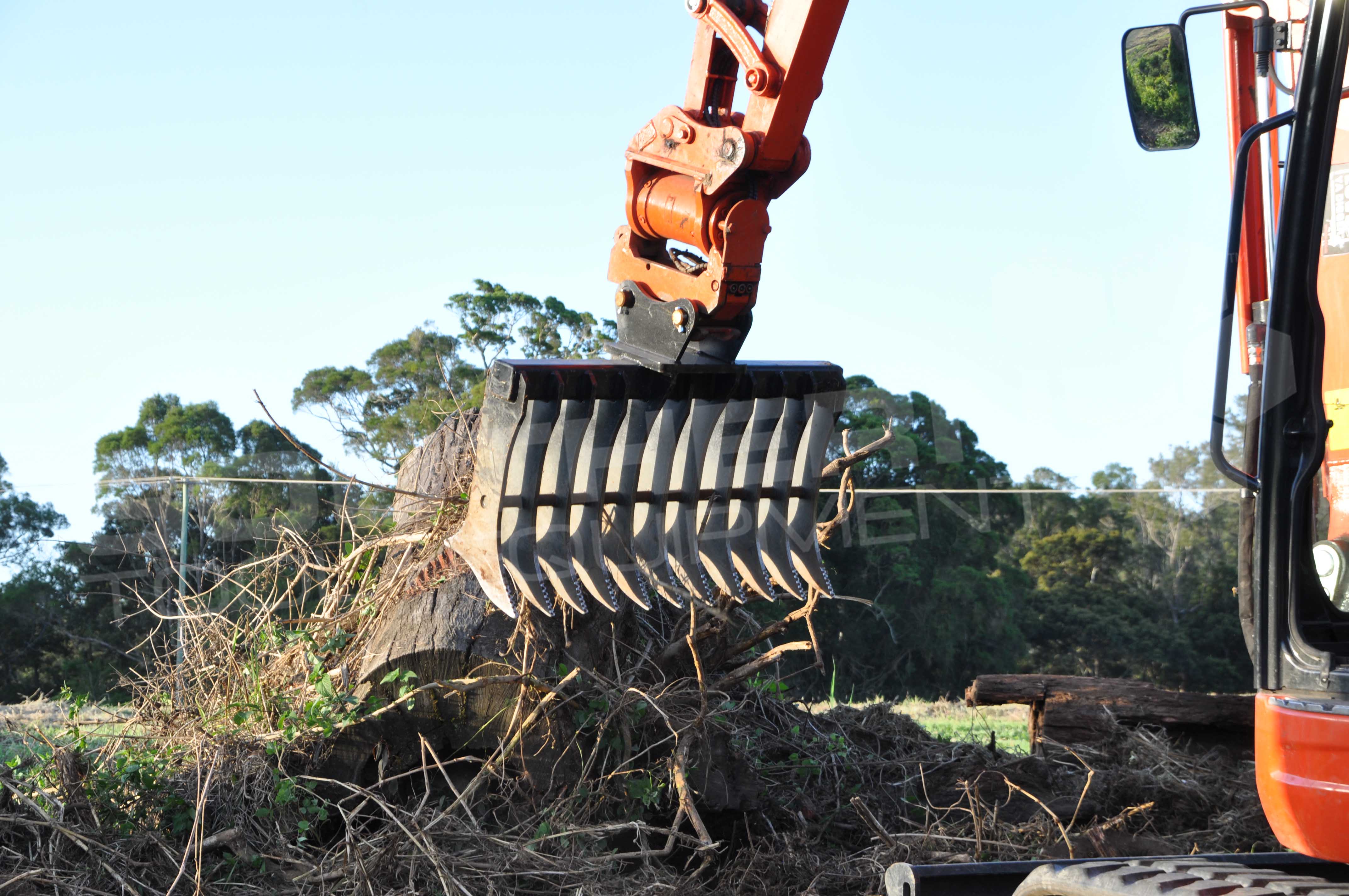 DIGGA 1200mm Excavator Stick Rake Southern Tool + Equipment Co