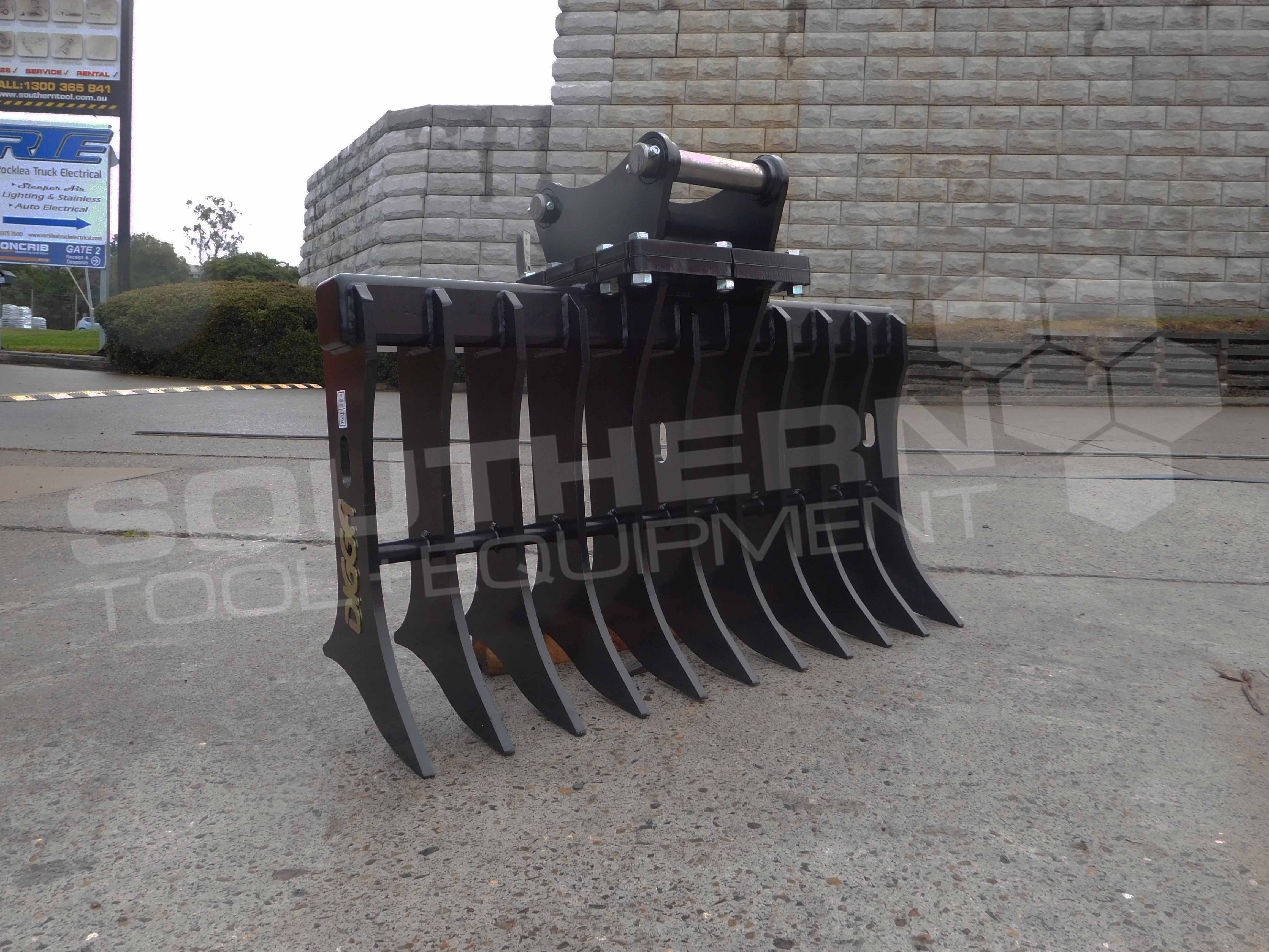 DIGGA 1200mm Excavator Stick Rake Southern Tool + Equipment Co