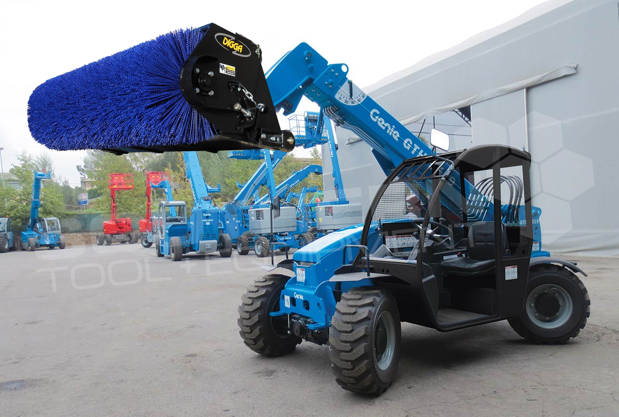 DIGGA 1600mm Open Telehandler Bucket Broom Sweeper Southern Tool