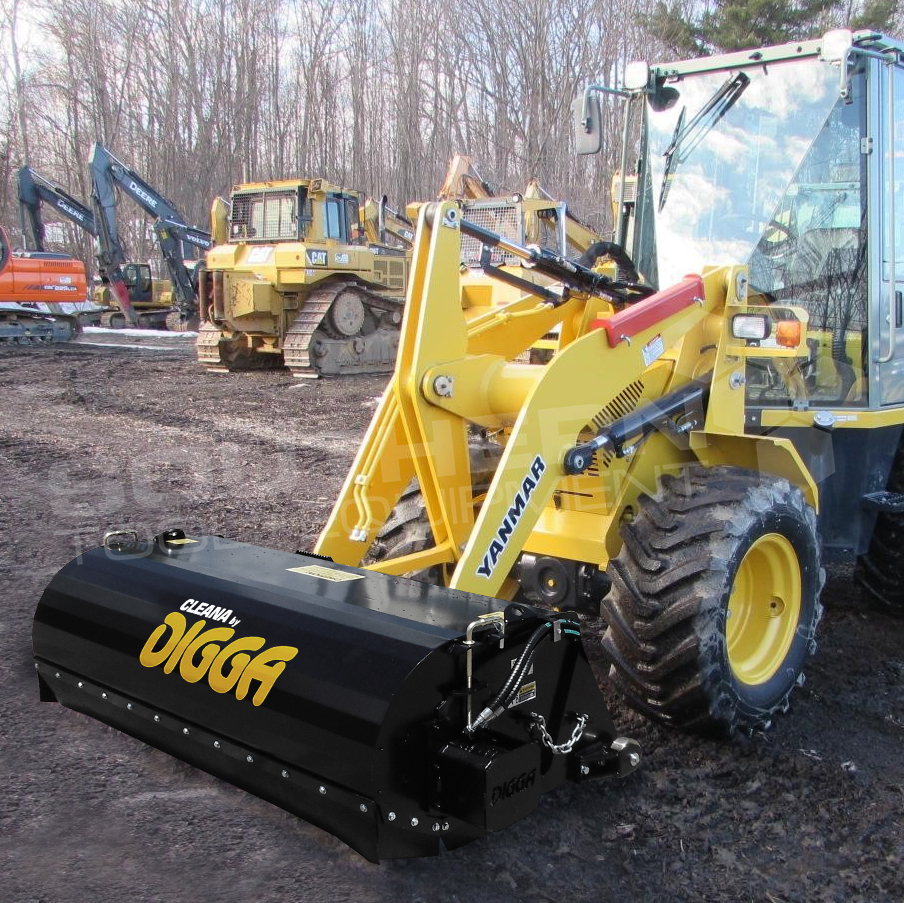 DIGGA 1700mm Enclosed Wheel Loader Bucket Broom Sweeper Southern Tool + Equipment Co
