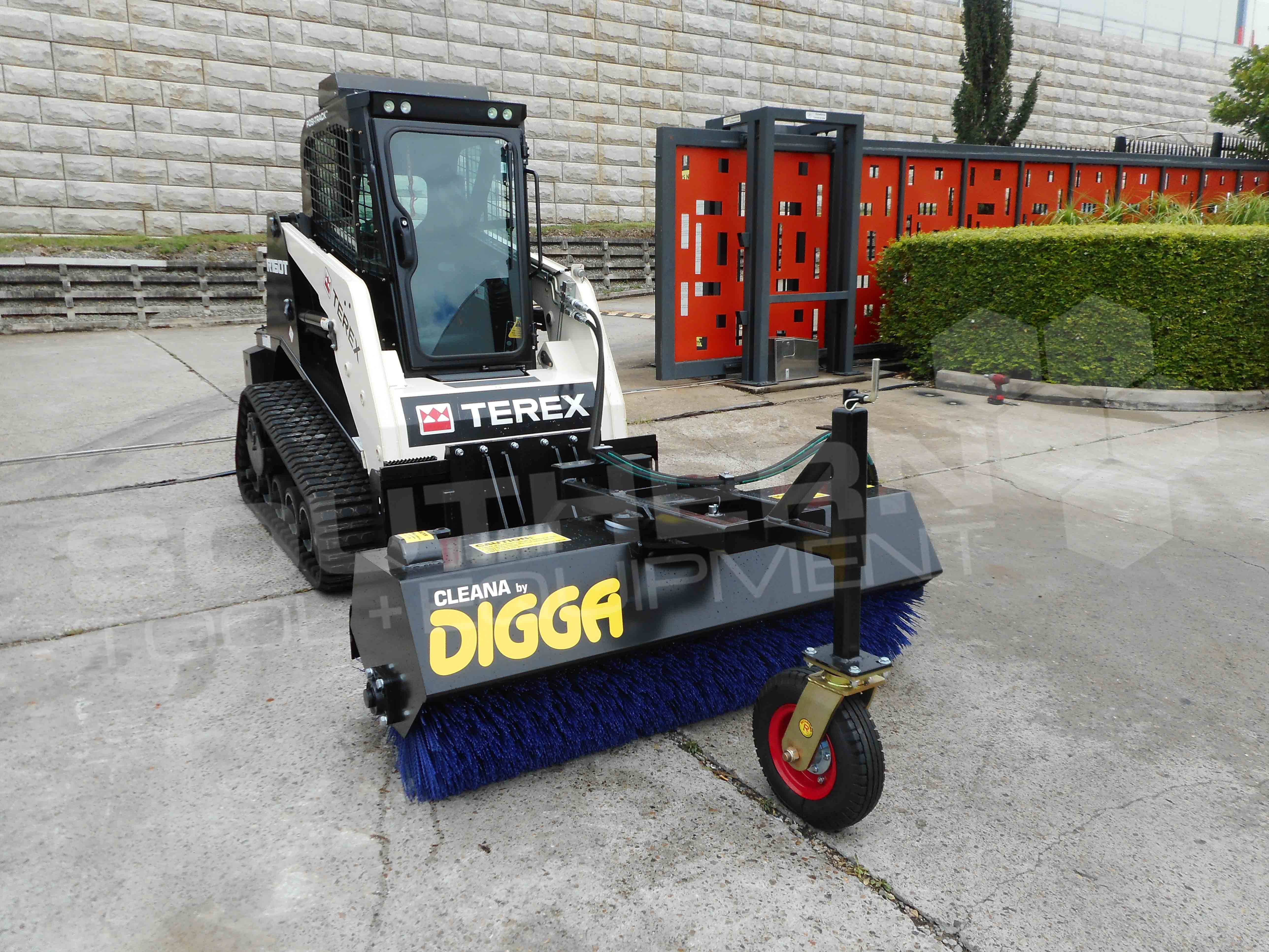 DIGGA 1800mm Angle Skid Steer Bucket Broom Sweeper Southern Tool + Equipment Co. Earthmoving