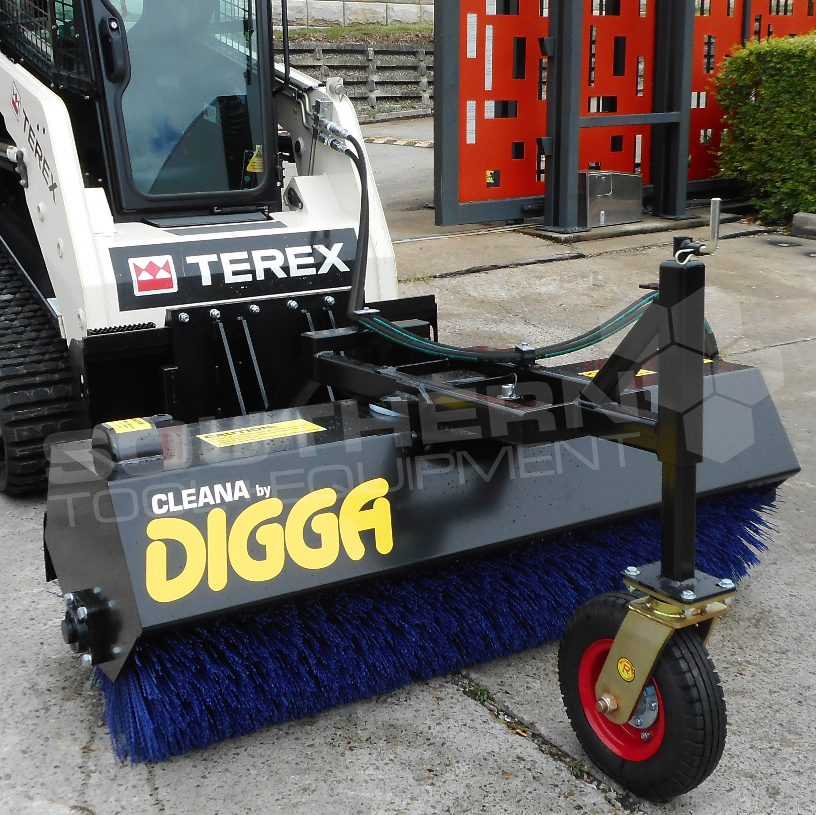DIGGA 1800mm Angle Skid Steer Bucket Broom Sweeper Southern Tool + Equipment Co. Earthmoving