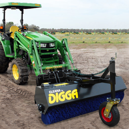 DIGGA 1800mm Angle Tractor Bucket Broom Sweeper Southern Tool + Equipment Co. Earthmoving