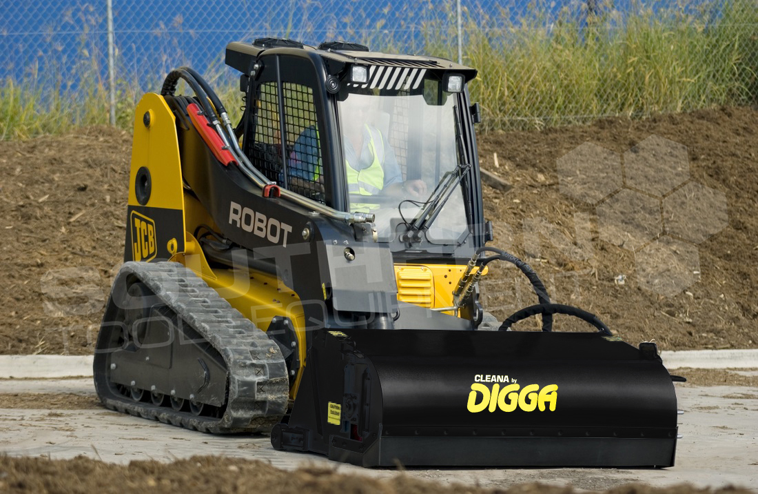 DIGGA 1800mm Enclosed Skid Steer Bucket Broom Sweeper Southern Tool
