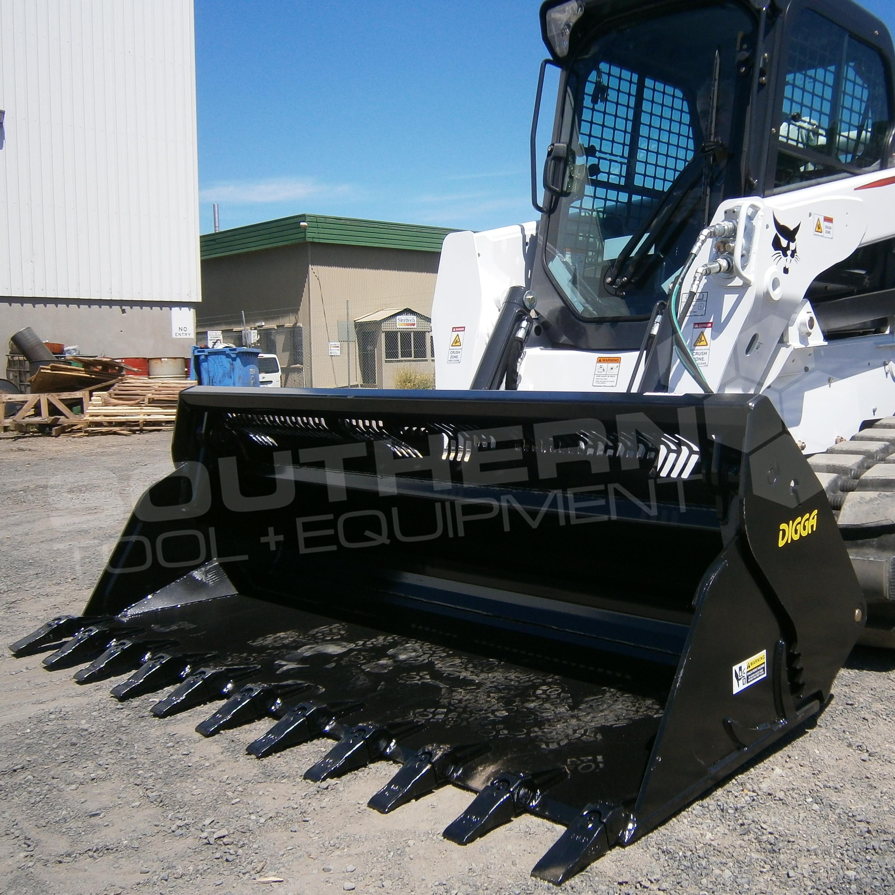DIGGA 1880mm High Volume Skid Steer 4 in 1 Bucket Southern Tool + Equipment Co. Earthmoving