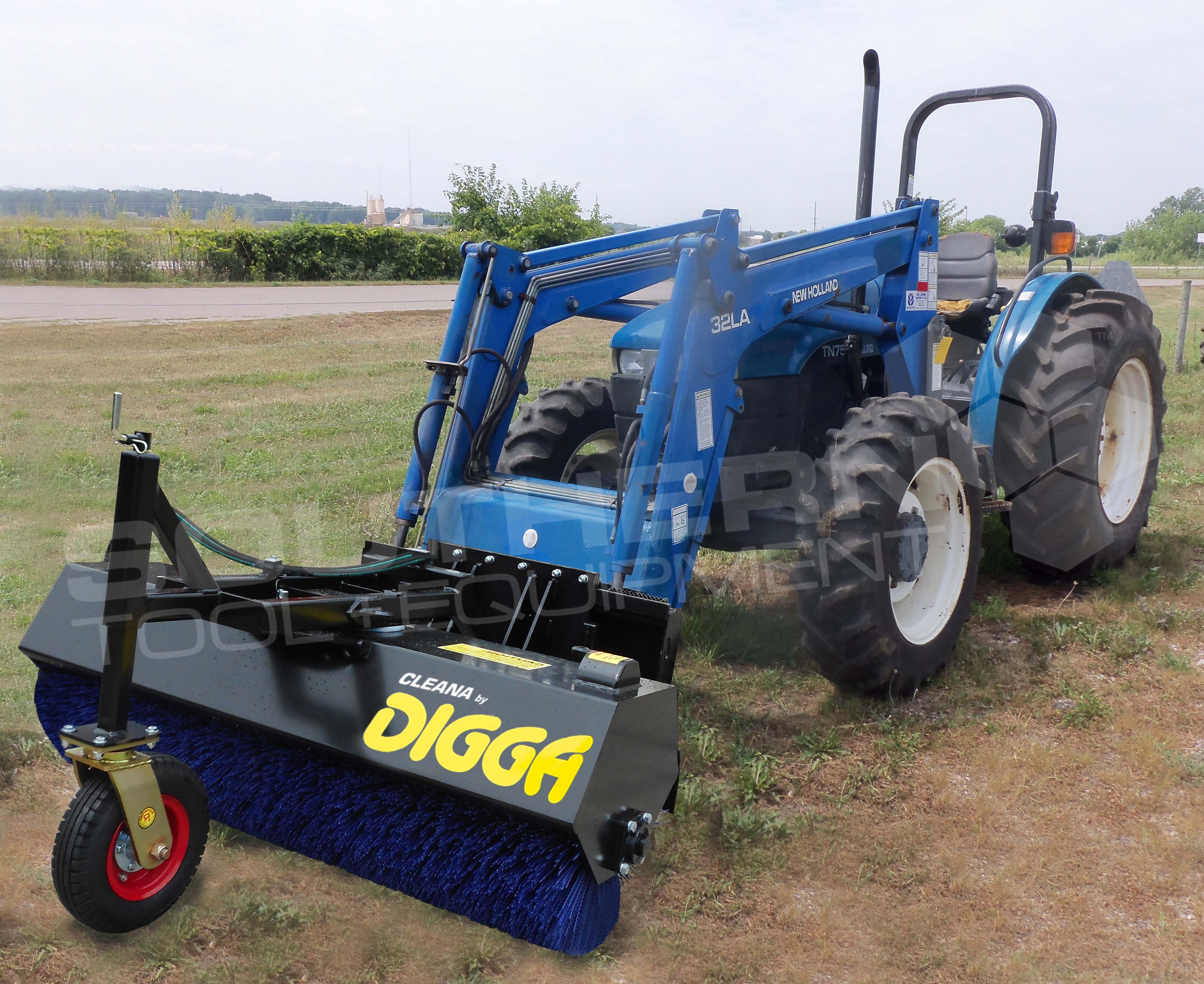 DIGGA 2000mm Angle Tractor Bucket Broom Sweeper Southern Tool + Equipment Co. Earthmoving