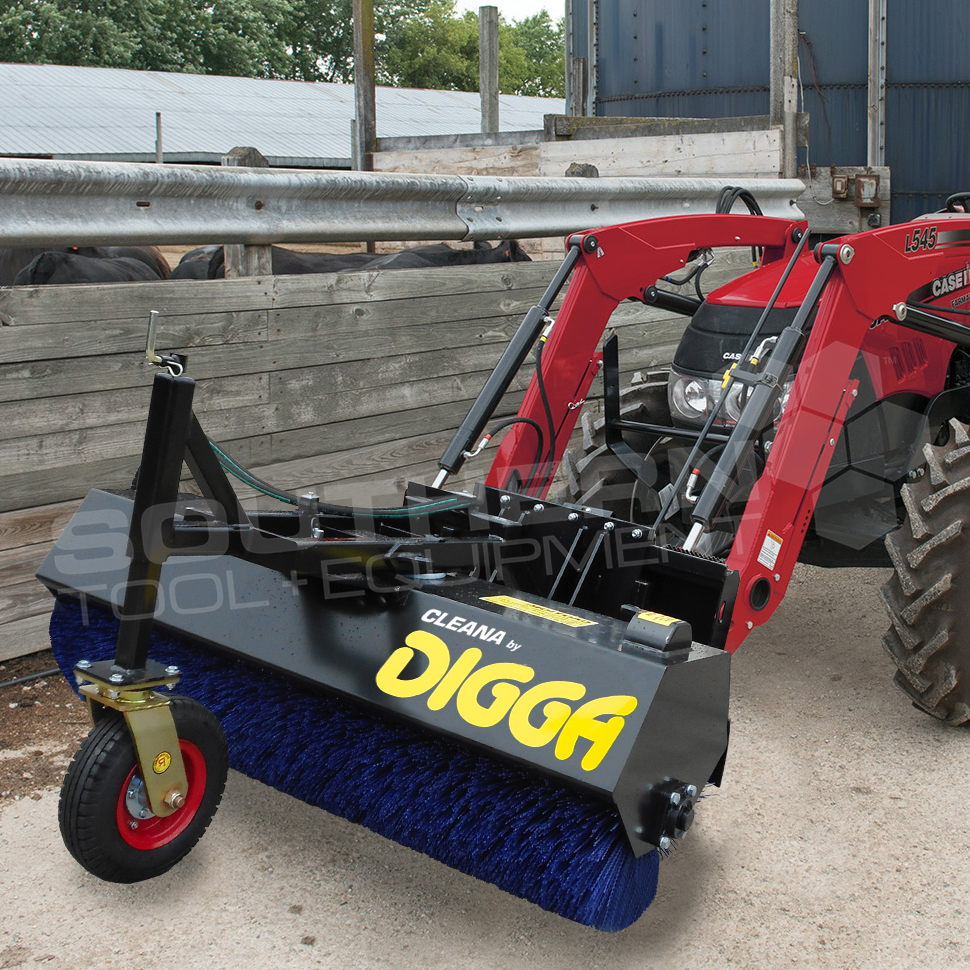 DIGGA 2000mm Angle Tractor Bucket Broom Sweeper Southern Tool + Equipment Co. Earthmoving