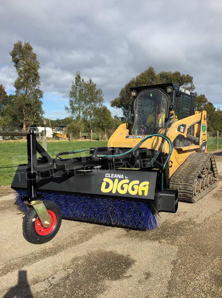 DIGGA 2000mm Angle Skid Steer Bucket Broom Sweeper Southern Tool
