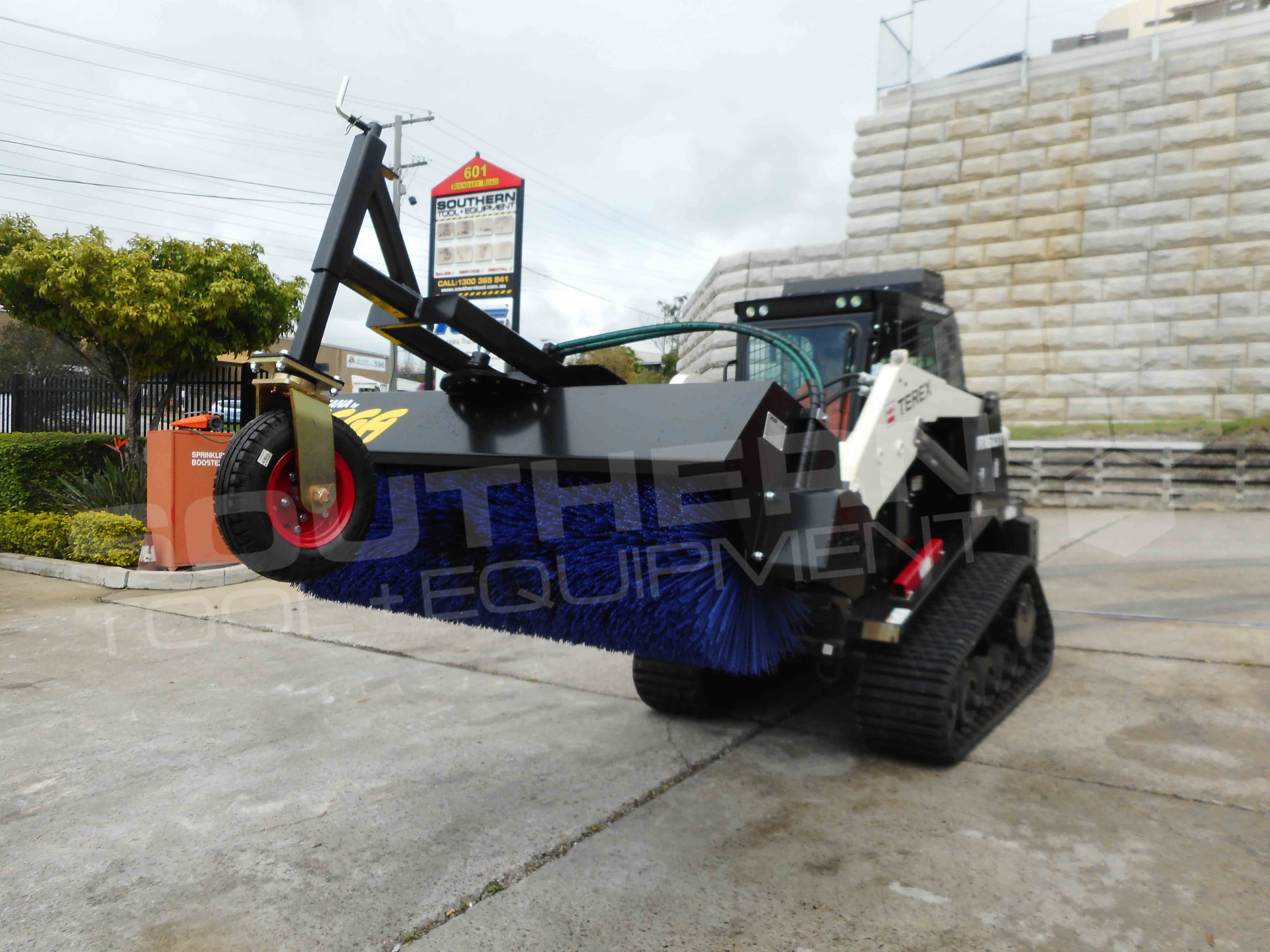 DIGGA 2000mm Angle Skid Steer Bucket Broom Sweeper Southern Tool