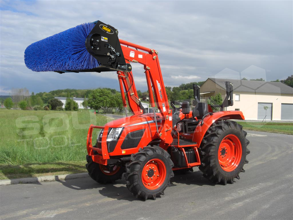 DIGGA 2000mm Open Tractor Bucket Broom Sweeper Southern Tool + Equipment Co. Earthmoving