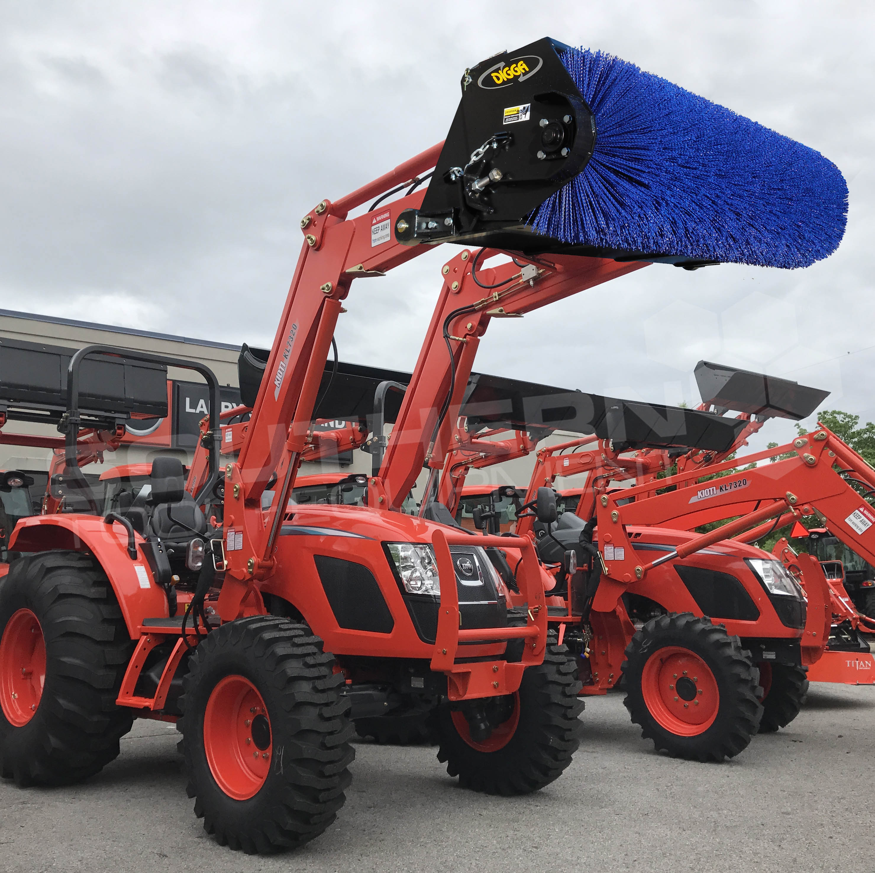 DIGGA 2000mm Open Tractor Bucket Broom Sweeper Southern Tool