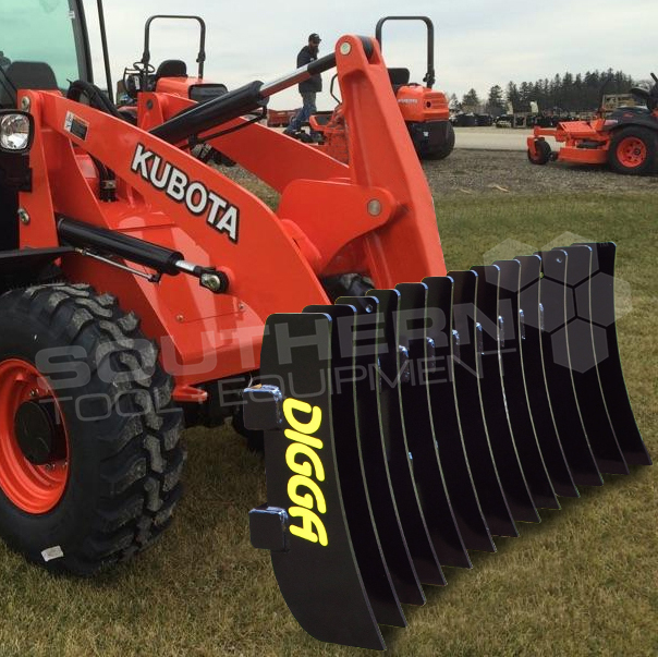 DIGGA 2130mm Wheel Loader Stick Rake Southern Tool + Equipment Co
