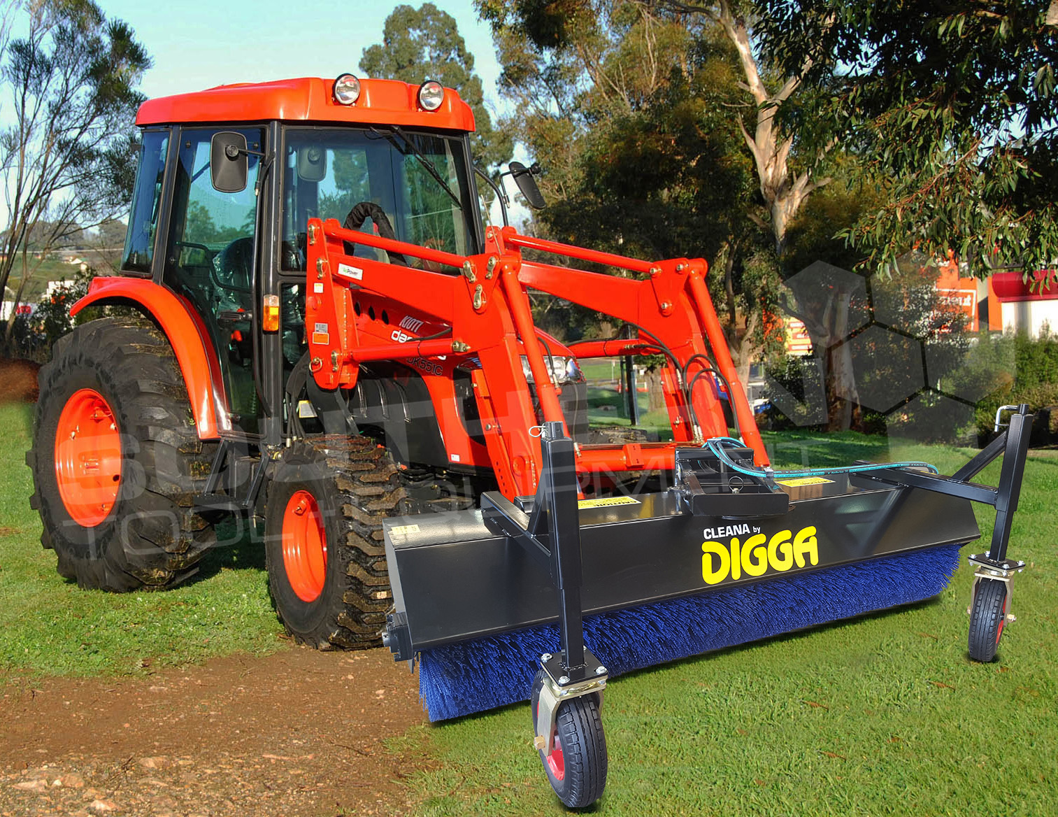 DIGGA 2500mm Angle Tractor Bucket Broom Sweeper Southern Tool