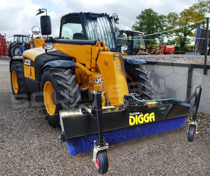 DIGGA 2500mm Angle Telehandler Bucket Broom Sweeper Southern Tool