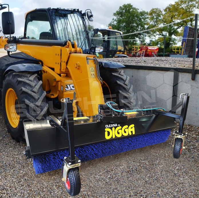 DIGGA 2500mm Angle Telehandler Bucket Broom Sweeper Southern Tool