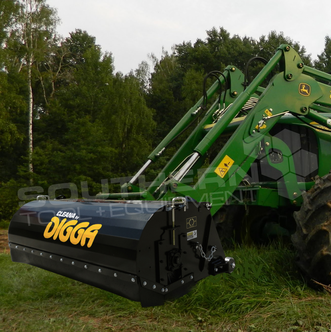 DIGGA 2500mm Enclosed Tractor Bucket Broom Sweeper Southern Tool