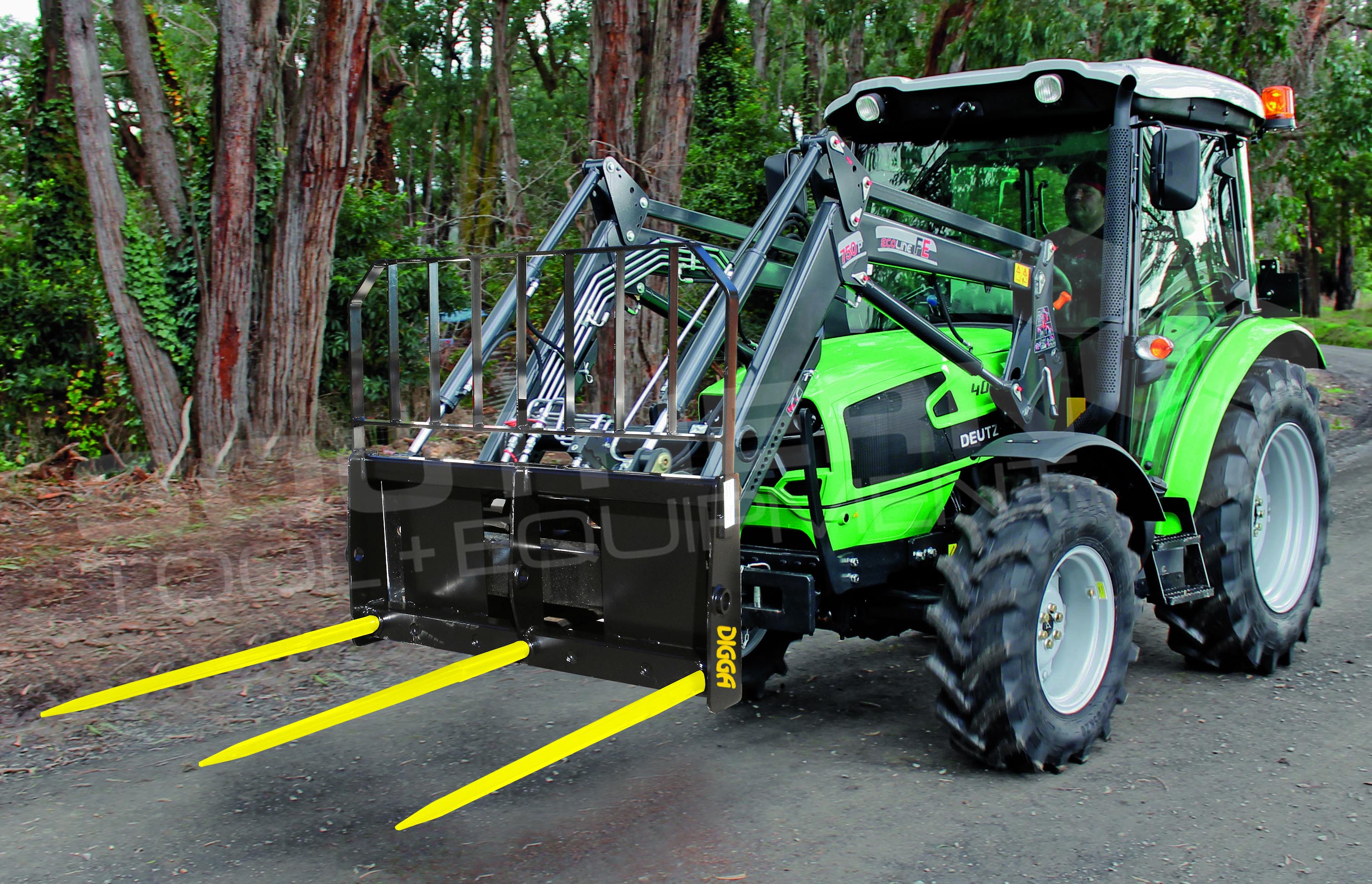 DIGGA Tractor Bale Spear Hay Forks Southern Tool + Equipment Co. Earthmoving Machinery