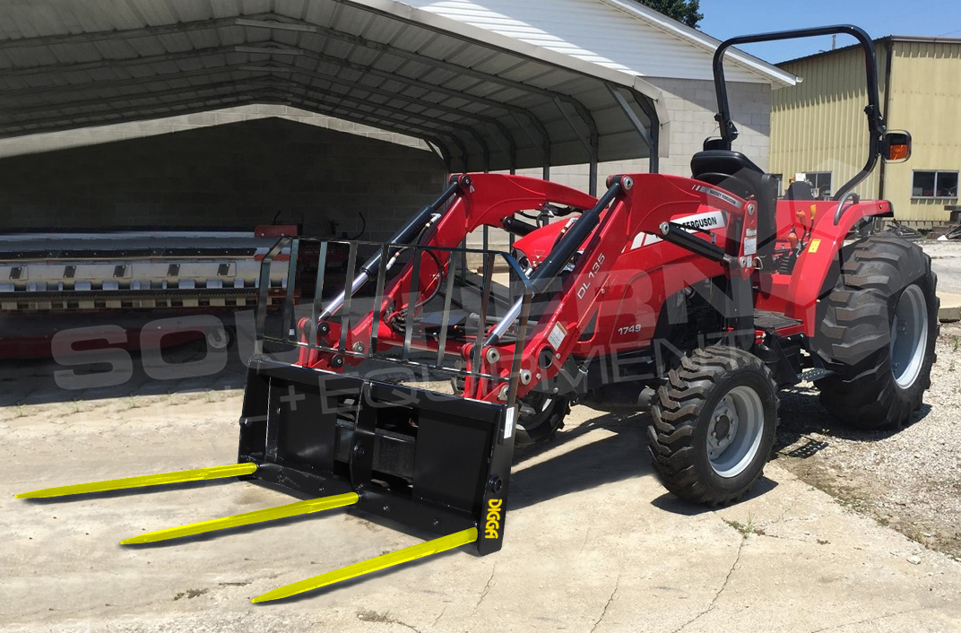 DIGGA Tractor Bale Spear Hay Forks Southern Tool + Equipment Co. Earthmoving Machinery