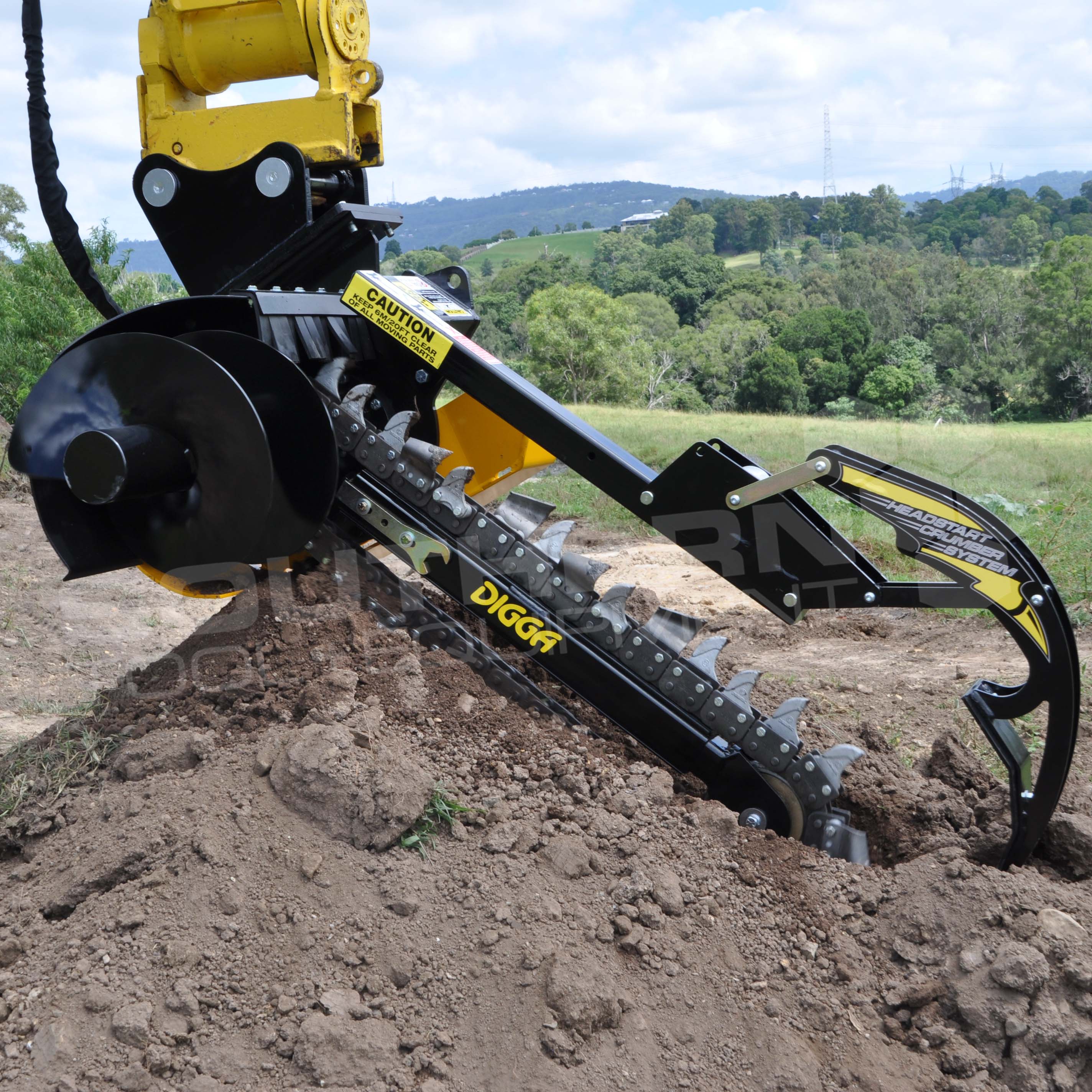 DIGGA Bigfoot XD 1200mm Excavator Trencher Southern Tool + Equipment