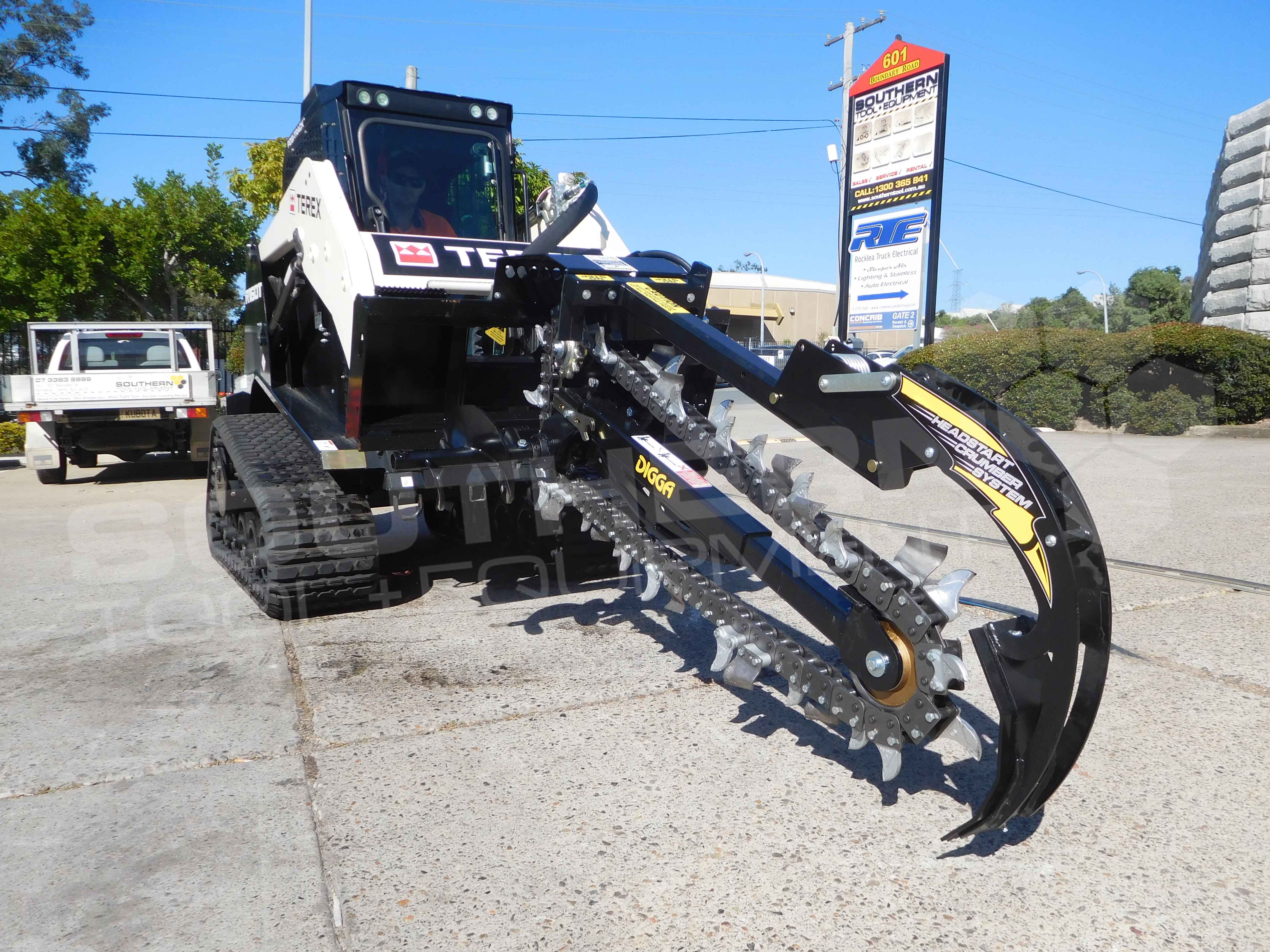 DIGGA Hydrive XD 1200mm Skid Steer Trencher Southern Tool + Equipment