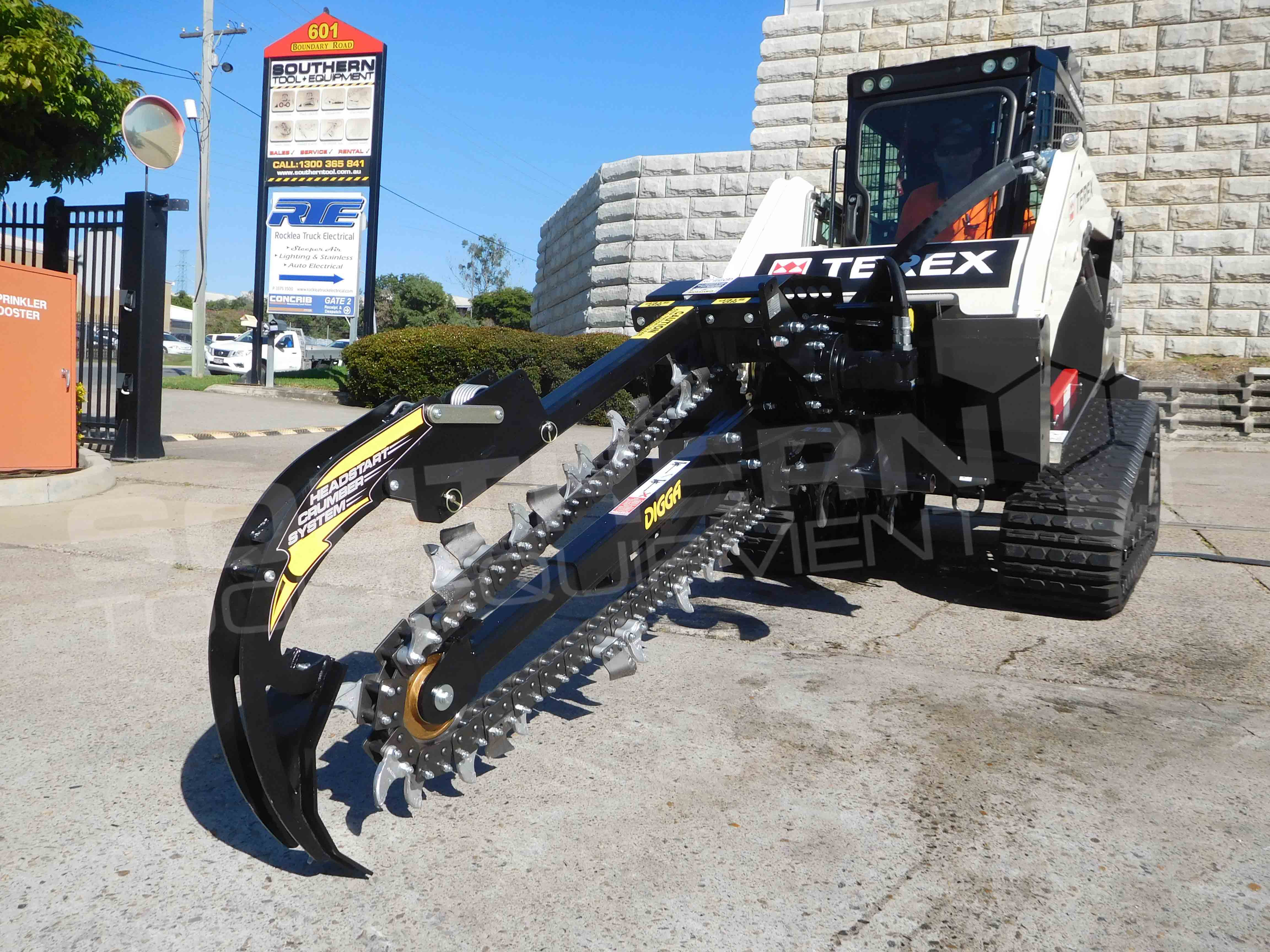 DIGGA Hydrive XD 1200mm Skid Steer Trencher Southern Tool + Equipment