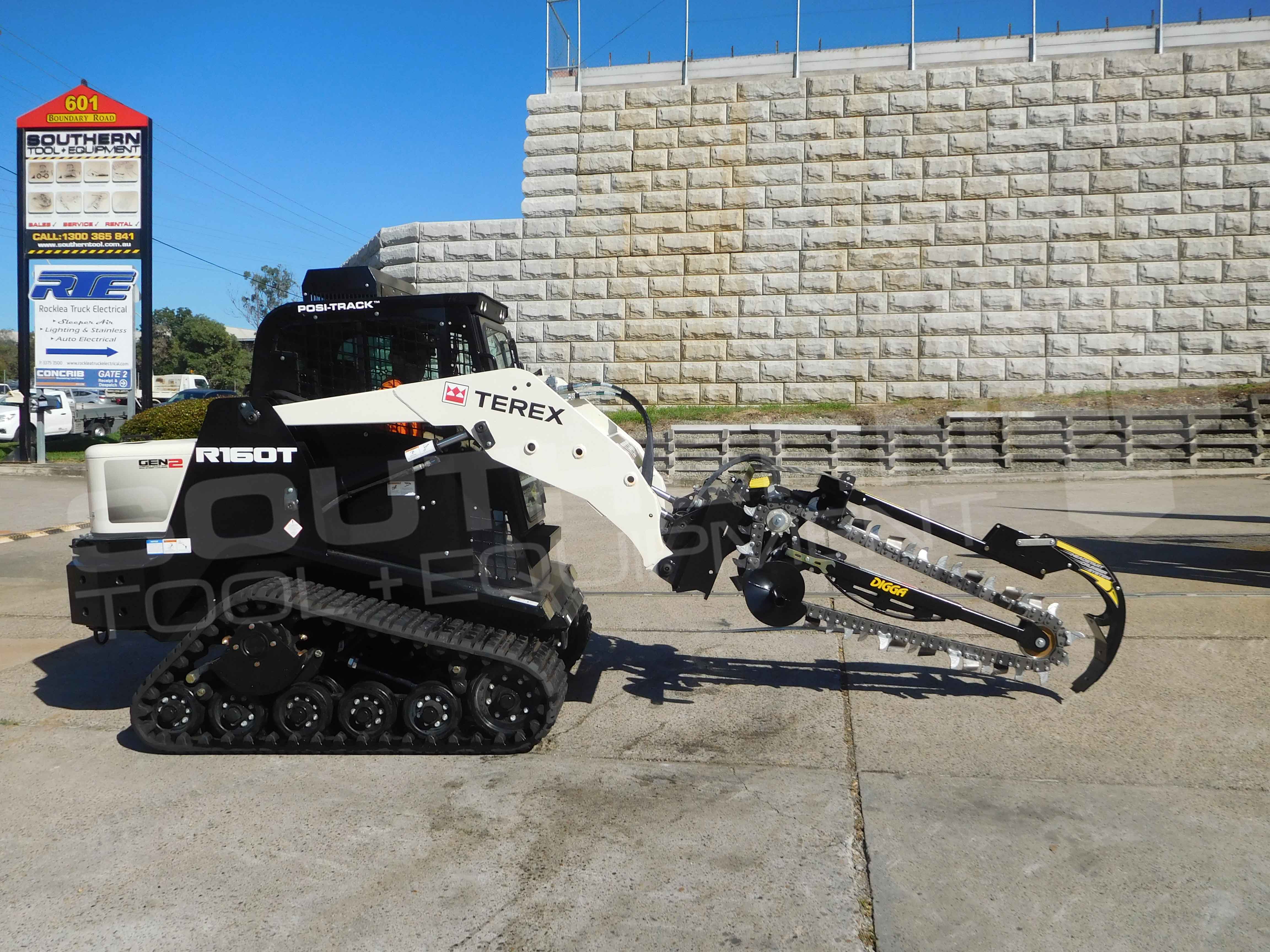 DIGGA Hydrive XD 1200mm Skid Steer Trencher Southern Tool + Equipment