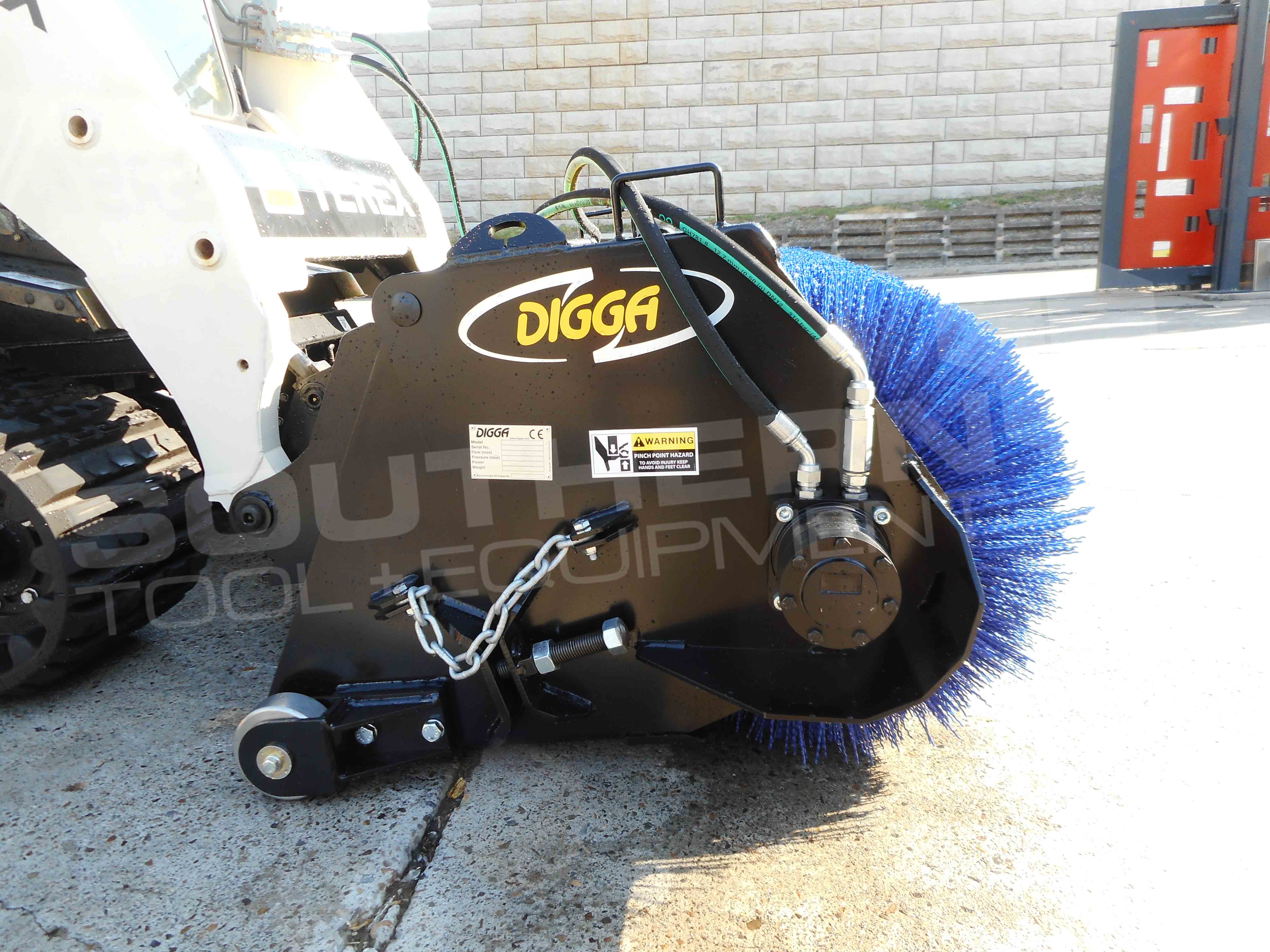 DIGGA 1800mm Open Skid Steer Sweeper Broom Southern Tool + Equipment Co. Earthmoving