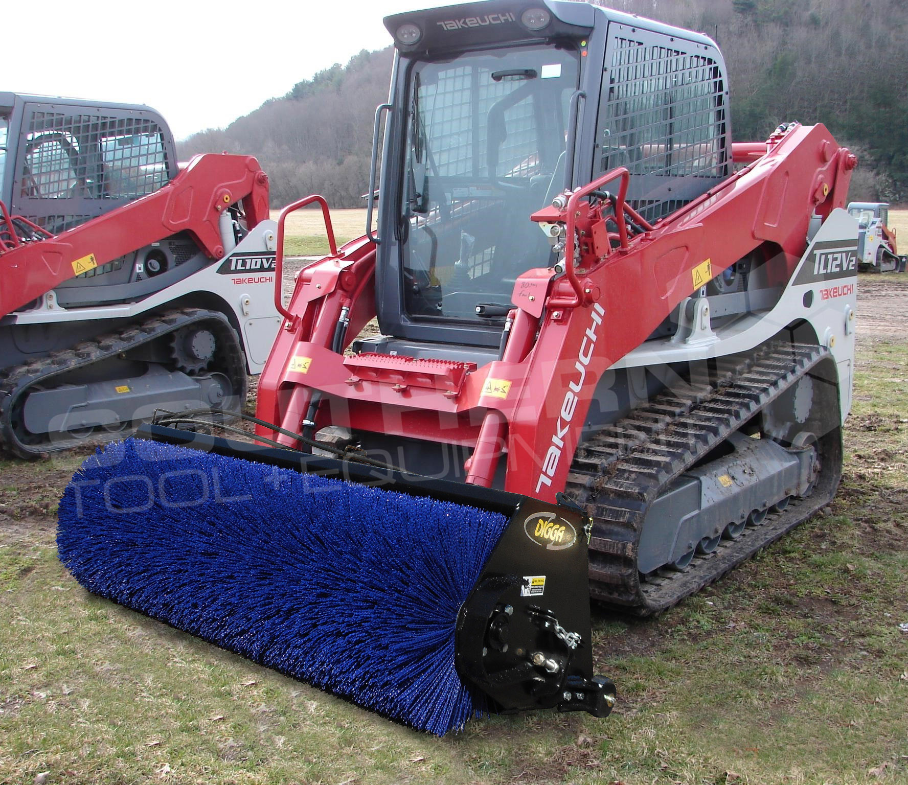 DIGGA 2000mm Open Skid Steer Sweeper Broom Southern Tool + Equipment Co. Earthmoving