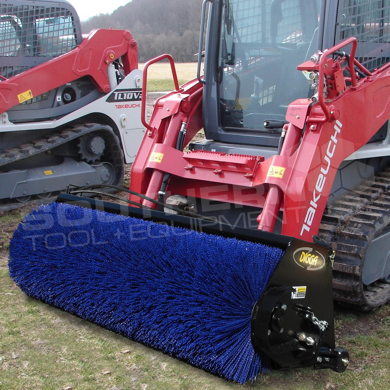 DIGGA 2000mm Open Skid Steer Sweeper Broom Southern Tool + Equipment