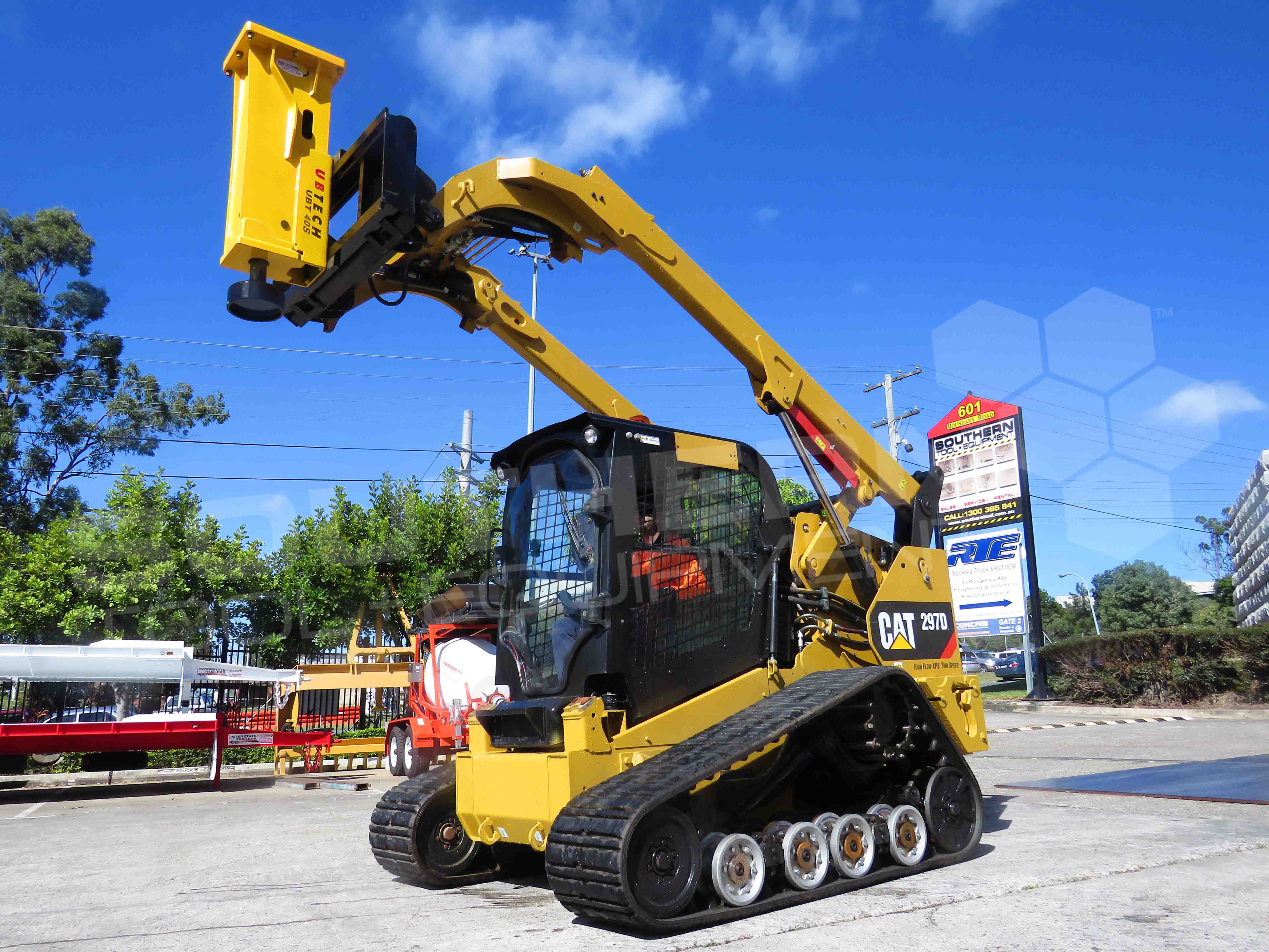 UBTECH UBT40S Skid Steer Loader Hydraulic Post Driving Hammer