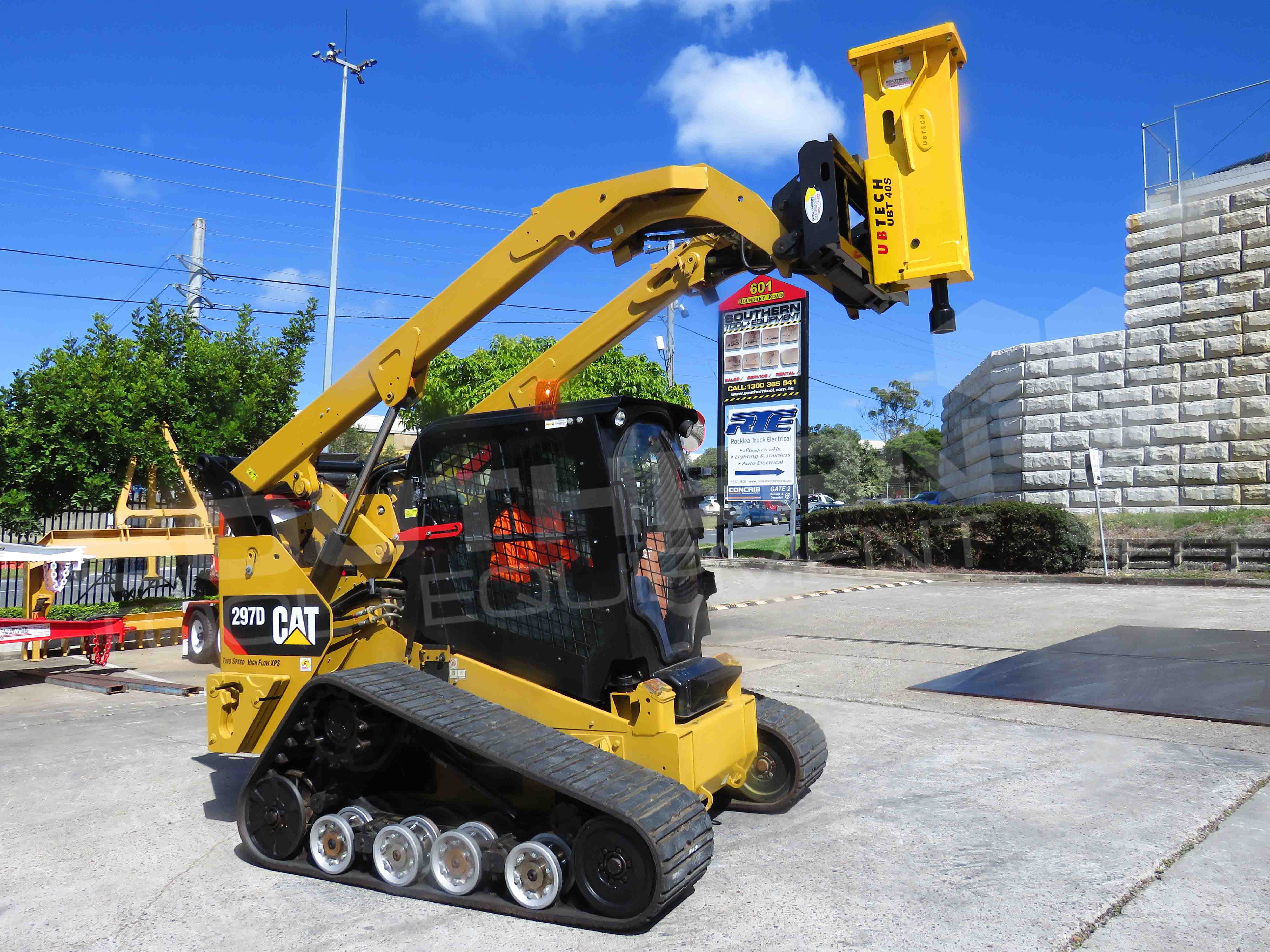 UBTECH UBT40S Skid Steer Loader Hydraulic Post Driving Hammer